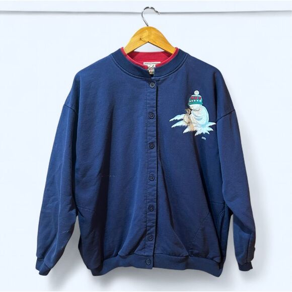 Woolrich Women’s XL Blue Button Up Lons Sleeve Pullover - Picture 1 of 8